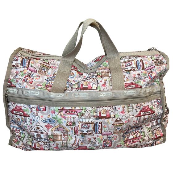 LeSportsac Hawaii Guam Limited Edition Duffle Weekender Bag Tropical - Picture 4 of 8